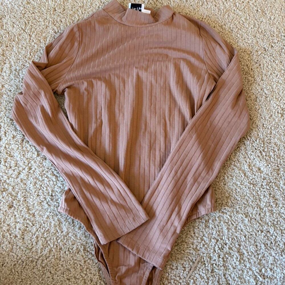 Princess polly brown ribbed bodysuit size 6